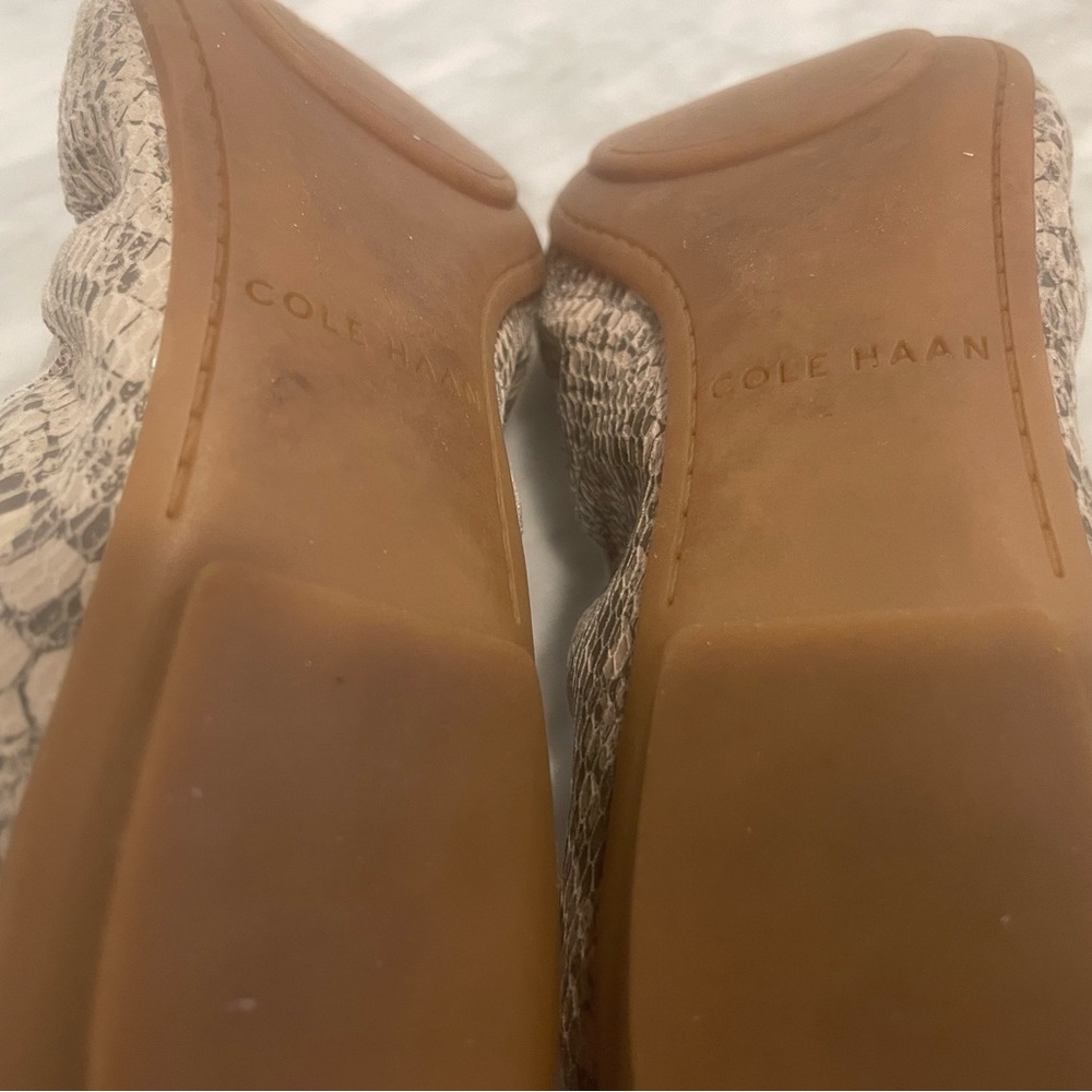 Cole Haan Women's Snakeskin Flats - Cream and Gray - Picture 6 of 6